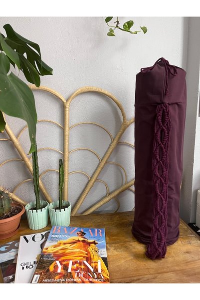 MAKROMEZADE غطاء بساط اليوجا المضفر من Macrame