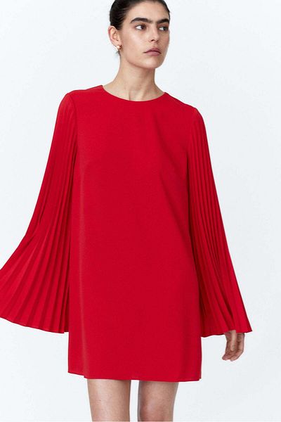 H&M Pleat-sleeved dress