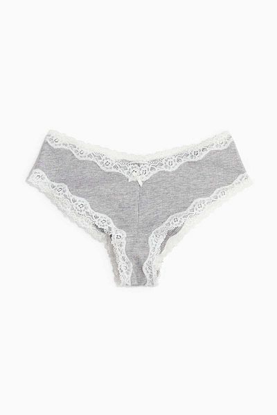 H&M 5-pack cotton and lace hipster briefs