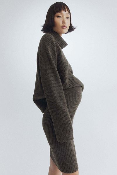 H&M MAMA Rib-knit skirt