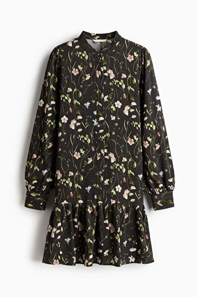 H&M فستان فيسكوز منقوش