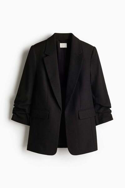 H&M Gathered-sleeve blazer