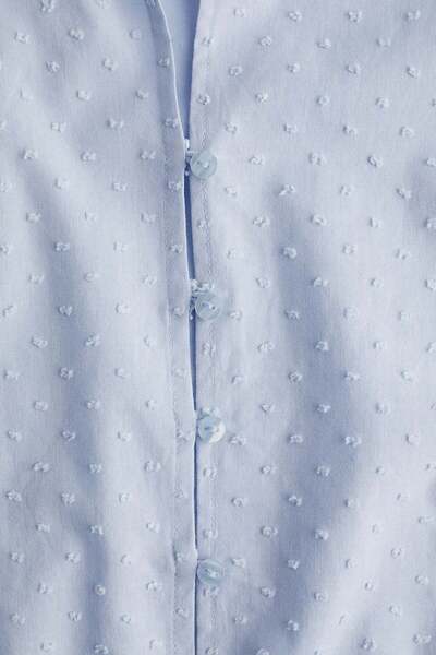 H&M Puff-sleeved cotton blouse