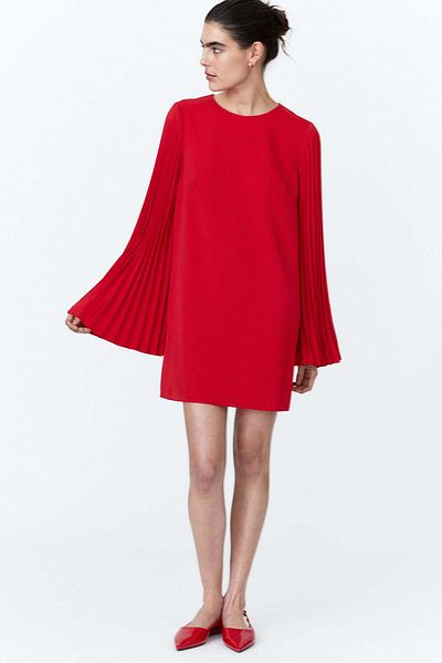 H&M Pleat-sleeved dress