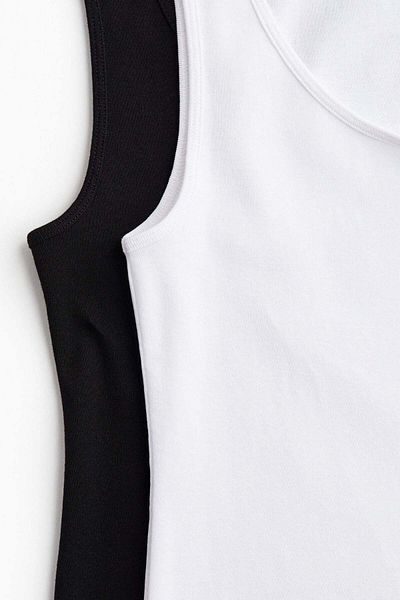 H&M MAMA 2-pack cotton vest tops