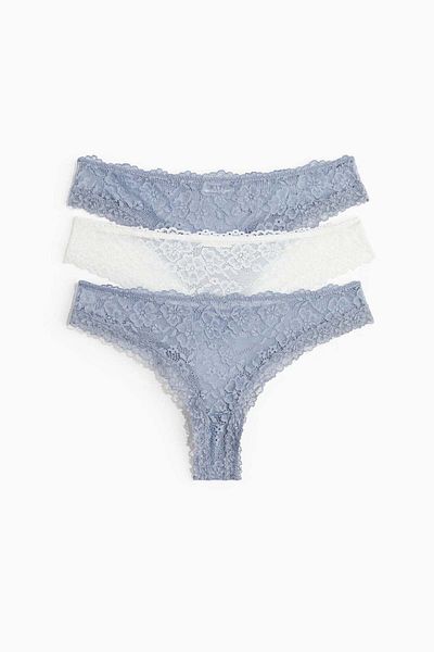 H&M 3-pack lace Brazilian briefs