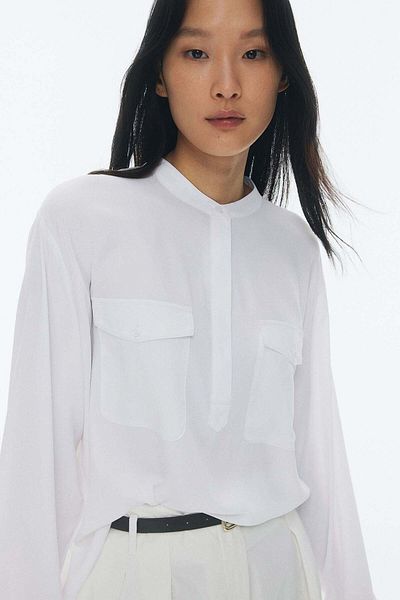 H&M Band-collar blouse
