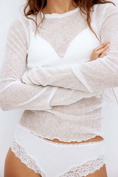 H&M 3-pack cotton and lace hipster briefs