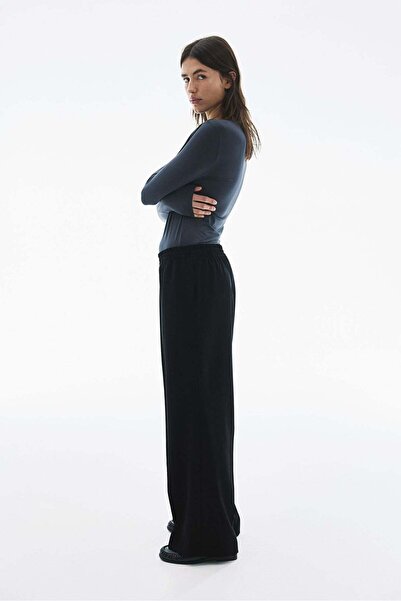 H&M Wide crease-detail trousers
