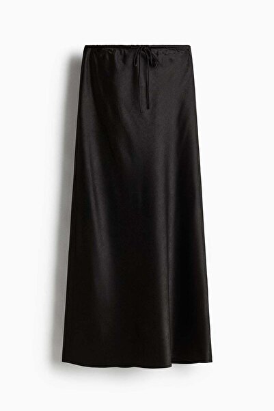 H&M Satin drawstring skirt