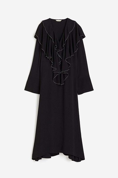 H&M Flounce-trimmed viscose dress