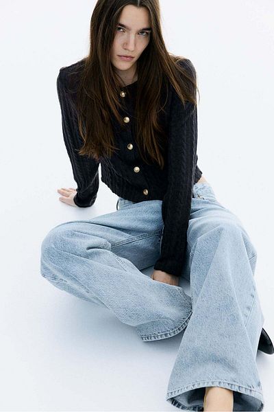 H&M Cable-knit-look cardigan