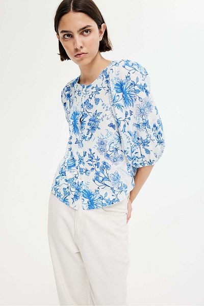 H&M Linen-blend blouse