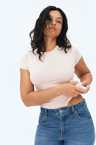 H&M Fitted microfibre T-shirt