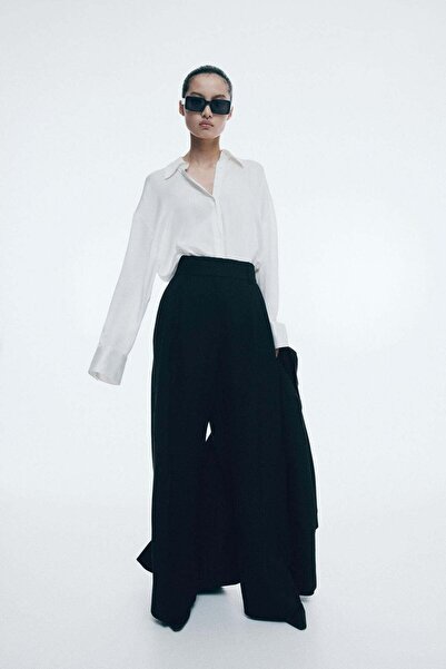 H&M Wide linen-blend trousers