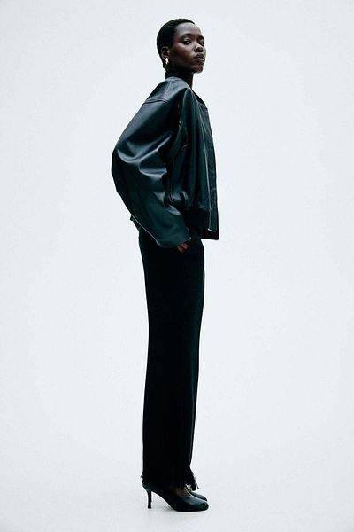 H&M Frayed-hem trousers
