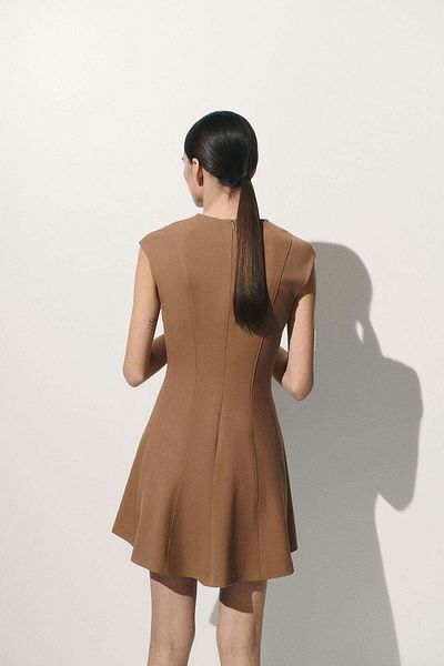 H&M Flared-skirt twill dress