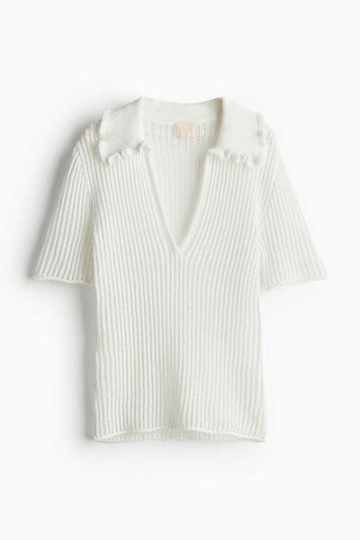H&M Rib-knit collared top