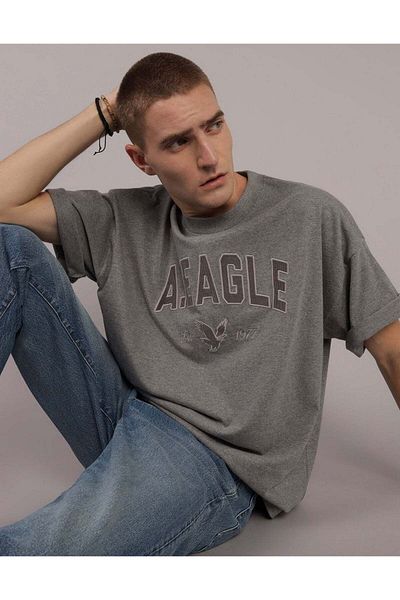 AMERICAN EAGLE AE Oversized Logo Graphic T-Shirt