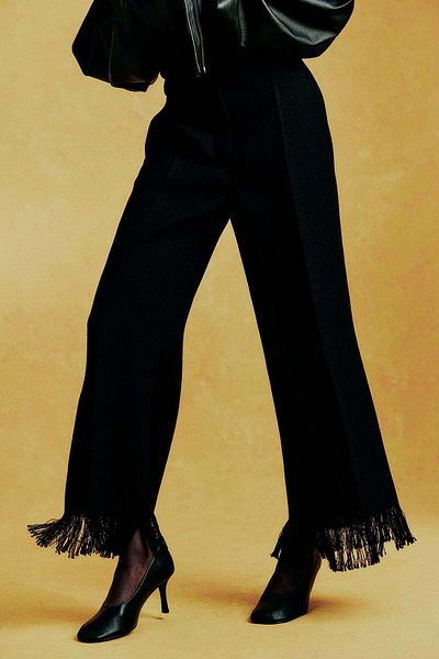 H&M Frayed-hem trousers