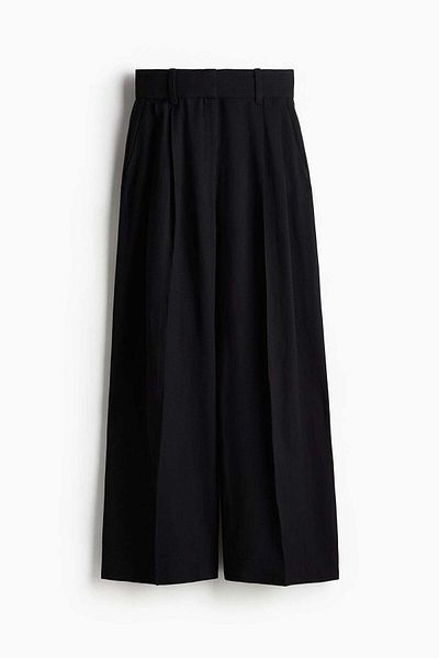 H&M Wide linen-blend trousers