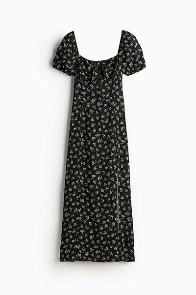 H&M Puff-sleeved midi dress