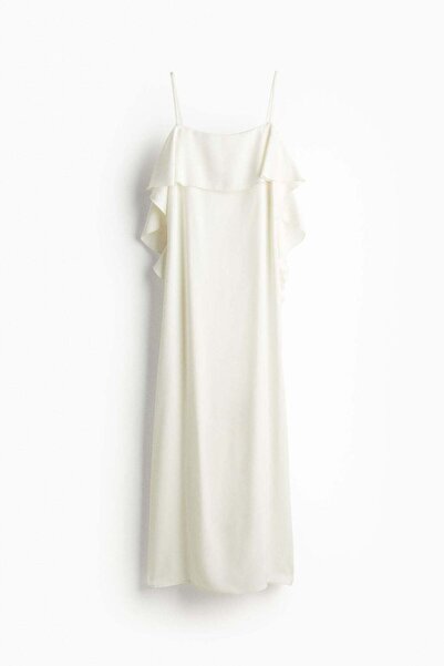 H&M Flounce-trimmed slip dress