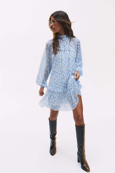 H&M Plissé jersey dress