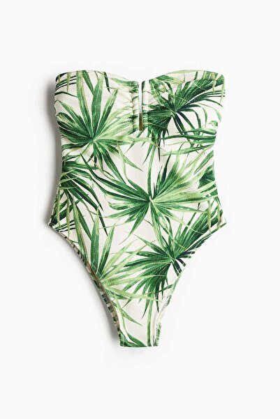 H&M Padded-cup bandeau swimsuit