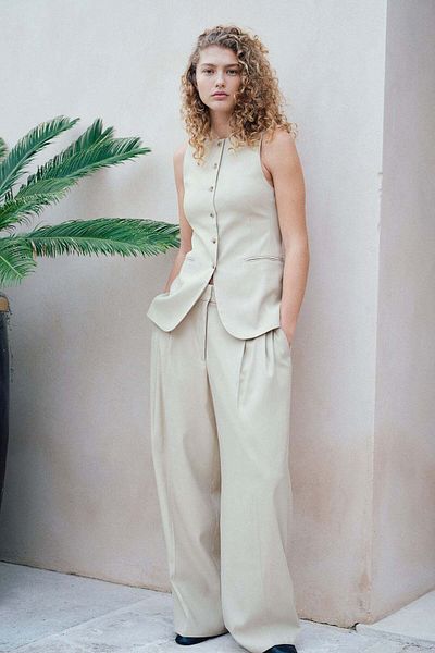 H&M Long Suit Waistcoat