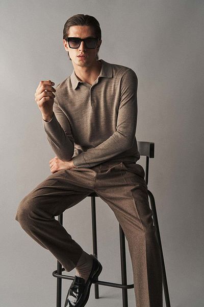 H&M Slim Fit Wool polo shirt