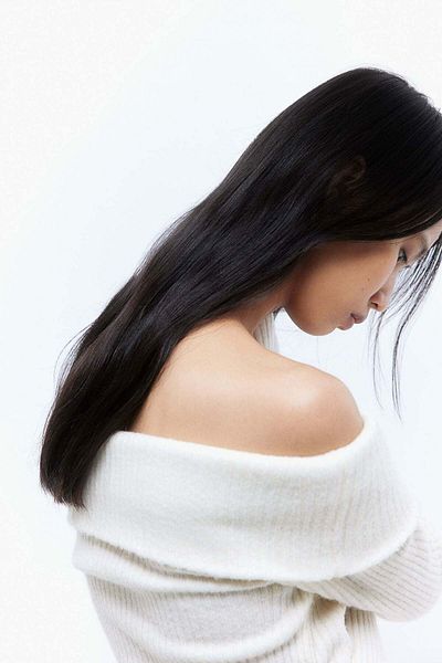 H&M Rib-knit off-the-shoulder dress