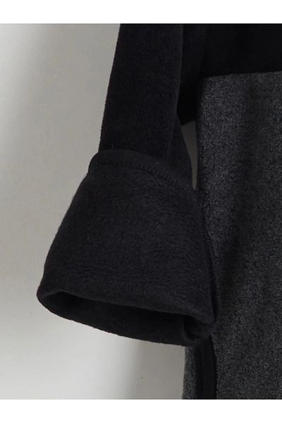 LC Waikiki Lcw Kids Anthracite Stand Collar Fleece Boy's Cardigan