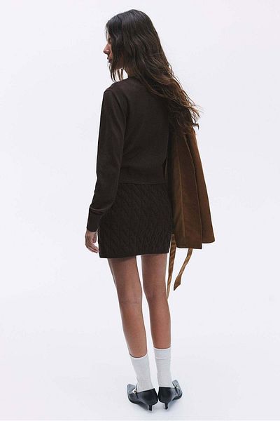 H&M Cable-knit mini skirt