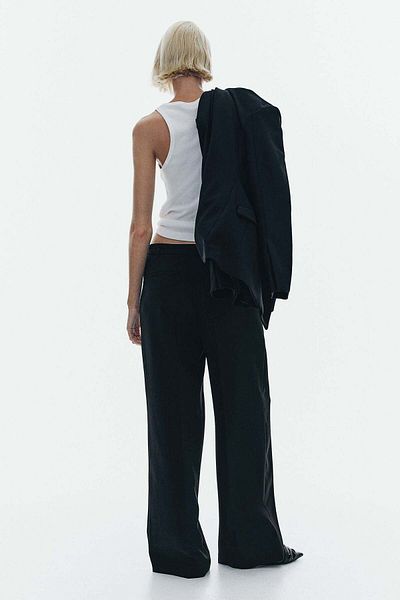 H&M Wide belted trousers