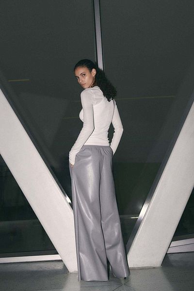H&M Wide Coated Joggers