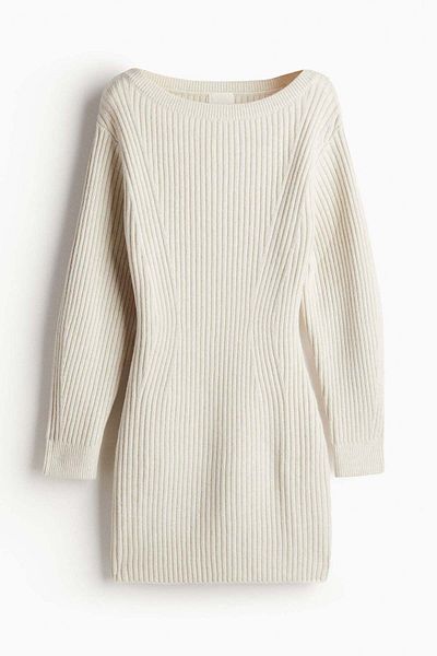 H&M Rib-knit boat-neck dress