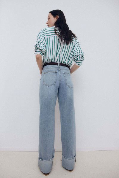 H&M Straight turn-up jeans