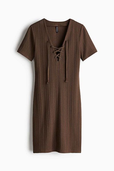 H&M Lacing-detail bodycon dress