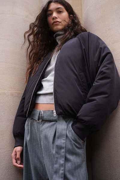H&M Belted tailored trousers