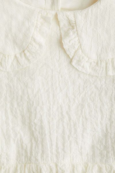 H&M Puff-sleeve seersucker blouse