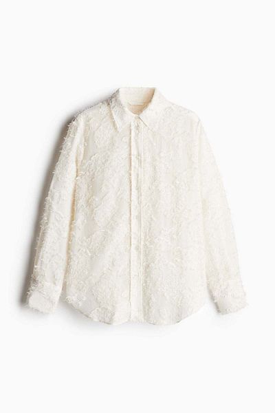 H&M Textured-weave shirt