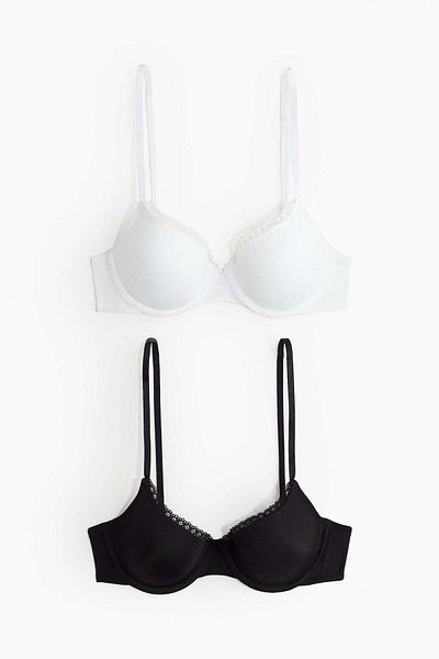 H&M 2-pack Padded Underwired Microfibre Bras