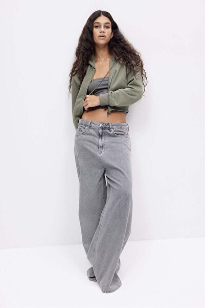 H&M Cropped zip-through hoodie