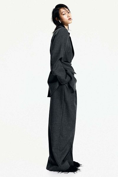 H&M Wide wool-blend trousers