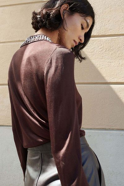 H&M Rhinestone-embellished cardigan