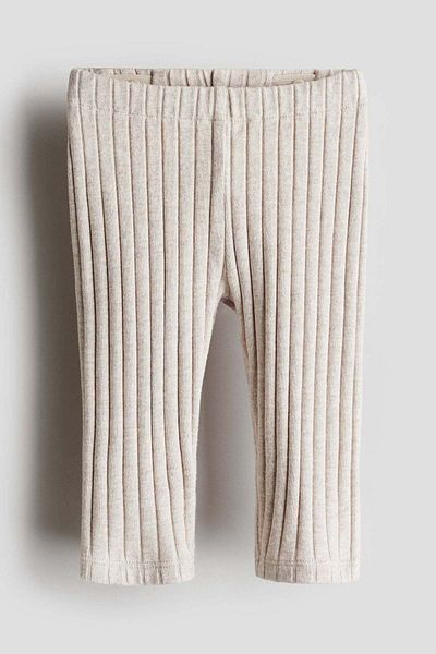 H&M Wide-ribbed cotton leggings
