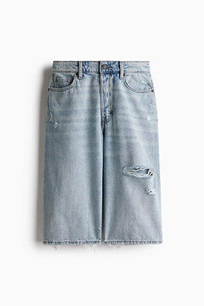 H&M شورت جينز يصل إلى الركبة