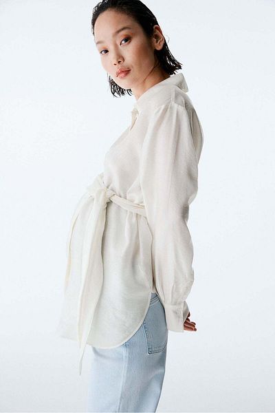 H&M MAMA Before & After Tie-detail shirt