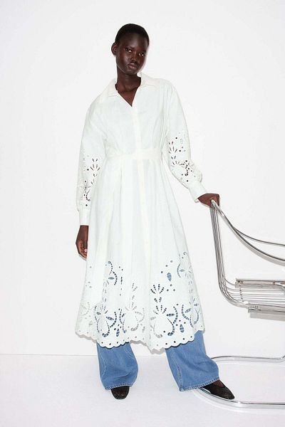 H&M Broderie Anglaise Shirt Dress